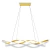 Lustre Pendente Moderno Espiral Dourado 50W LED Integrado - comprar online