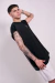 Musculosa Half Hidden Black - tienda online