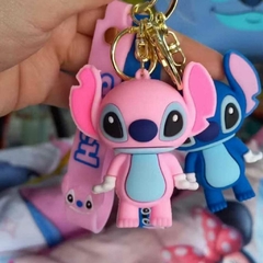 Chaveiro Fofo 3D Stitch Grande Emborrachado Para Bolsas Mochilas Chave - comprar online