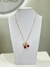 Collar cereza dorado , cadena detalle  - comprar en línea