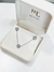 Conjunto corazón cristal plateado - comprar en línea