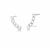 Brinco Ear Cuff Gominhos 4 Pedras Brancas Ródio