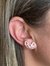 Brinco Ear Cuff Corações - Prata 925 - comprar online
