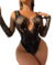 Body brillito con mangas de red