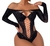 Body strass de red manga larga