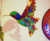 Atrapasol con vitral y cairel - Colibrí Multicolor