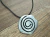 Colar banho de prata estanho espiral ref.159