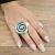 Anel estanho placa com espiral - comprar online