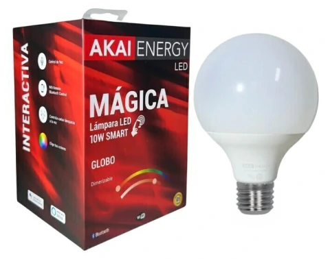 Akai Lampara led globo rgb smart - alexa - google - control con el celular