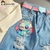 CALÇA JEANS WIDE LEG STITCH 02 AO 10 - Samanta Kids