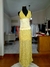 vestido amarillo de paillette - comprar online