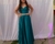Vestido verde petroleo
