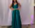 Vestido verde petroleo