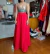 Vestido fucsia con paillette