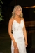 Vestido blanco con tajo - comprar online