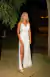 Vestido blanco con tajo - tienda online