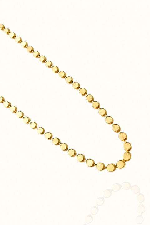 Colar choker bolinhas achatadas