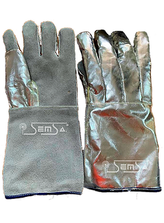 Aluminizado.- Guante Aluminizado con Carnaza