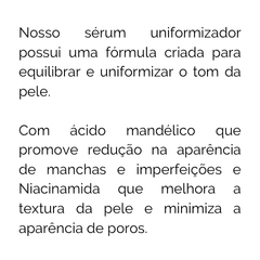 Sérum uniformizador (Ácido mandélico e Niacinamida - Vitamina B3) - comprar online