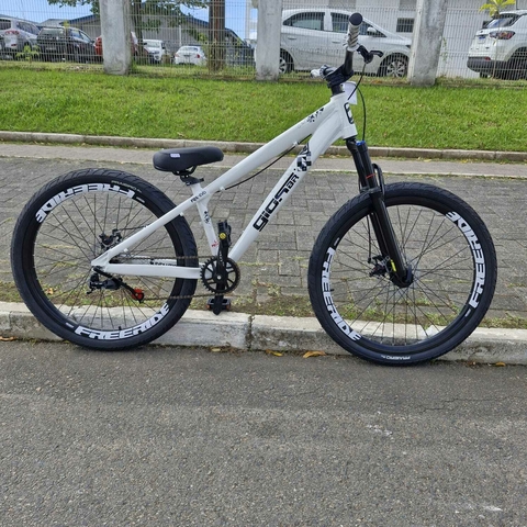 Bicicleta Alumínio Aro 26 GIOS FRX EVO, Single, Garfo Suspensão, Freio Disco, Quadro 13 - Branco com Preto - comprar online