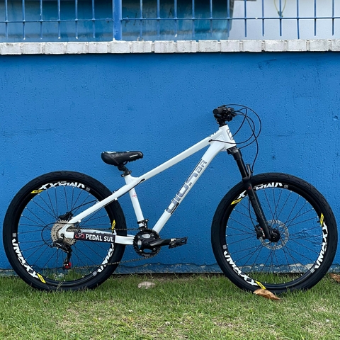 Bicicleta Alumínio Aro 26 GIOS 4ALL, 8 velocidades Shimano, Suspensão Prime SL, Freio Hidraulico, Quadro 14 - Branco - comprar online