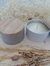 Vela de soja recipiente tapa símil madera