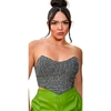 Cropped Corselet con Bojo de Brilho pra Balada