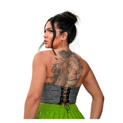 Cropped Corselet con Bojo de Brilho pra Balada - comprar online