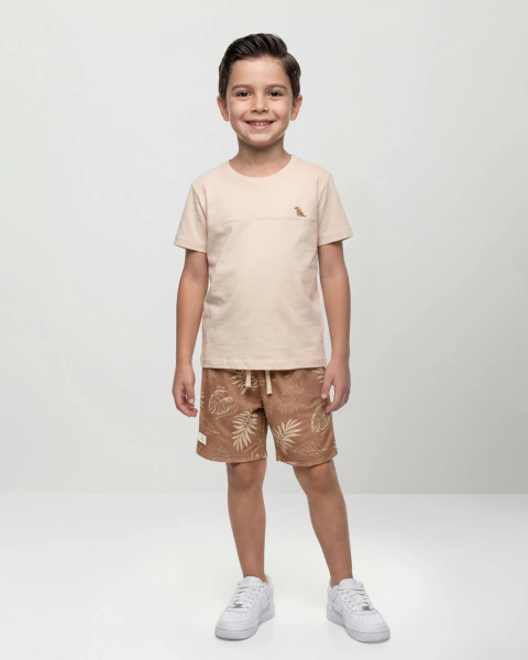 Conjunto Infantil Menino Camiseta e bermuda Neutro - Quimby