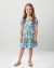 Vestido Infantil Floral Azul - Quimby