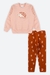 Conjunto Longo Infantil Menina Moletom Estampado Elian Rosa