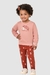 Conjunto Longo Infantil Menina Moletom Estampado Elian Rosa - comprar online