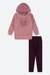 Conjunto moletom infanto juvenil blusão e legging - Menina Elian Rosa - comprar online