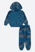 Conjunto Infantil Moletom Com Capuz Azul Menino Elian