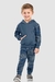 Conjunto Infantil Moletom Com Capuz Azul Menino Elian - comprar online