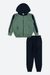 Conjunto moletom infantil jaqueta c/ capuz menino Elian Verde - comprar online