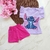 Conjunto Infantil Menina blusa/short Stitch, Lilás, Mundo Kids - comprar online