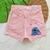 Short Infantil Menina Stitch Rosa, Mundo kids
