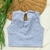 Blusa cropped infanto juvenil linho azul, Mundo Kids - comprar online