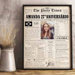 Idade 20+ Kit de Aniversário [Pôster Personalizado + Impressão + Moldura]