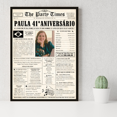 Idade 40+ Kit de Aniversário [Pôster Personalizado + Impressão + Moldura]