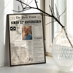 Idade 50+ Kit de Aniversário [Pôster Personalizado + Impressão + Moldura]