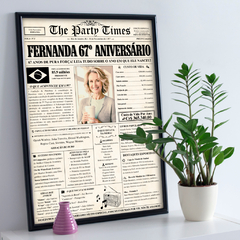 Idade 60+ Kit de Aniversário [Pôster Personalizado + Impressão + Moldura]