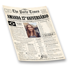 Idade 20+ Pôster de Aniversário [Arquivo Digital Personalizado]