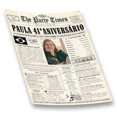 Idade 40+ Pôster de Aniversário [Arquivo Digital Personalizado]