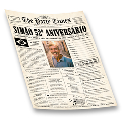 Idade 50+ Pôster de Aniversário [Arquivo Digital Personalizado]
