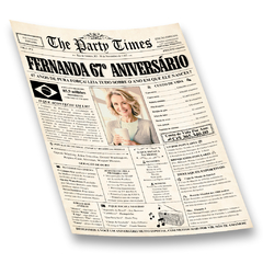 Idade 60+ Pôster de Aniversário [Arquivo Digital Personalizado]
