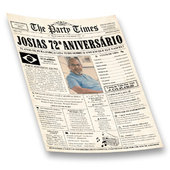 Idade 70+ Pôster de Aniversário [Arquivo Digital Personalizado]