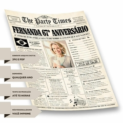 Pôster de Aniversário [Arquivo Digital Personalizado]