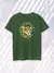 T-shirt verde com estampa de onça, com texto Amigos da Onça Social Club e Bichos do Brasil.